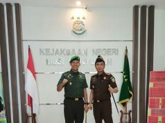 Pererat Silaturahmi dan Sinergitas, Dandim 0401/Muba Kunjungi Kepala Kejaksaan Negeri Muba