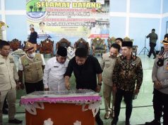 Herman Deru Apresiasi Warga Desa Betung Barat, Bangun Gedung Olahraga Secara Swadaya
