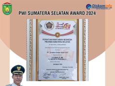 Pj Wako Elman Dianugerahi PWI Sumsel Award 2024