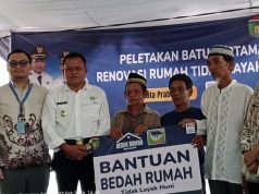 Hadiri Peletakan Batu Pertama Bedah Rumah di Kelurahan Arimbi, Wako Arlan Ucapkan Terimakasih ke Indomaret