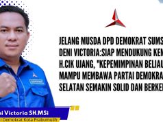 Jelang Musda Demokrat, Deni Victoria Siap Dukung Kembali H.Cik Ujang, Ini Alasannya